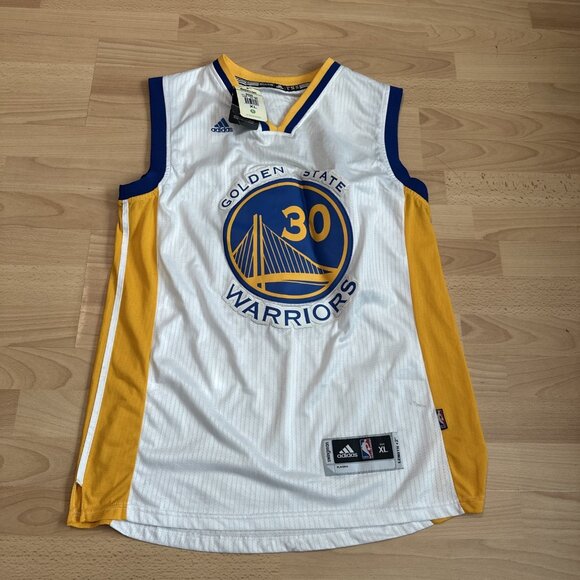 Stephen Curry Mens XL Golden State Warriors Adidas Swingman Jersey Length 2” - Picture 1 of 10